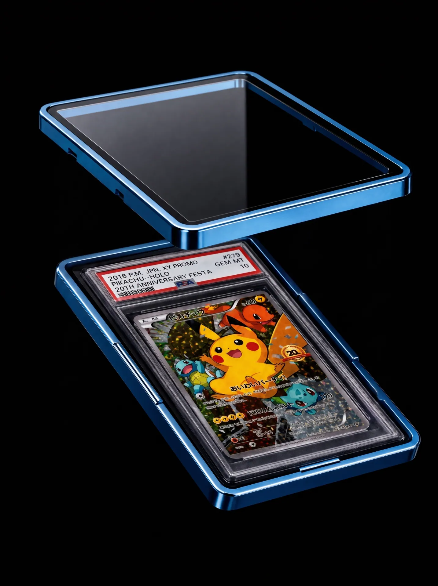 Floating lid design showcasing the PowerGuard case interior with a graded slab